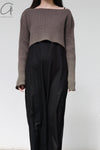 BASERANGE Macaulay Sweater Merino Wool France BAS-KMAL-BM-WI22-0 Mixed Rock Brown KMAL-BM-WI22